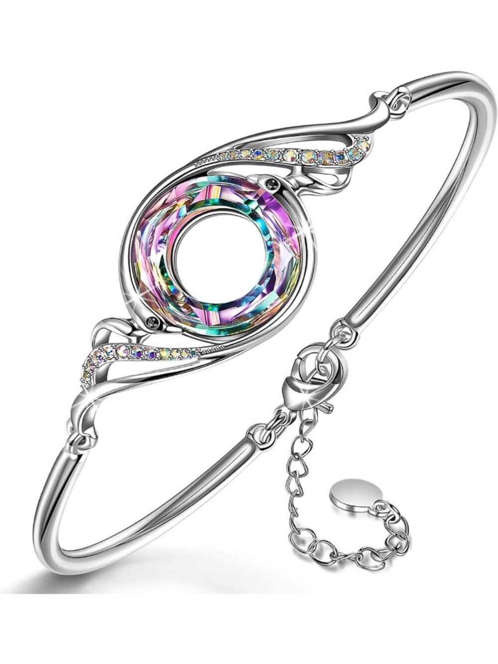 Rise From the Ashes Phoenix Adjustable Bangle Bracelet for Women - Unique Gift